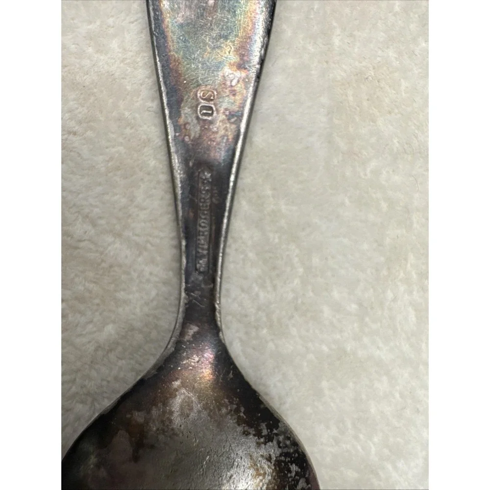 VTG Birth Record Wm Roberts Baby Spoon August 14 1935 Janet Silver Plate Jewelry
